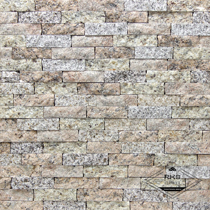 Фасадный камень Полоса - Гранит Жёлтый Микс в Симферополе